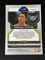 VERONICA BURTON 2022 PANINI PRIZM WNBA #187 HYPER SSP ROOKIE VALKYRIES 🔥🔥