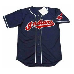 Movie Major League Ricky &lsquo;Wild Thing&rsquo; Vaughn Indians Jersey Youth/Men Sewn S-6XL