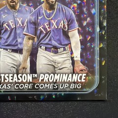 TEXAS RANGERS 2024 Topps Black Crackle Foil #656 Postseason Prominence