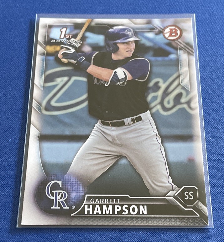 2016 Bowman Draft #BD-63 Garrett Hampson Colorado Rockies