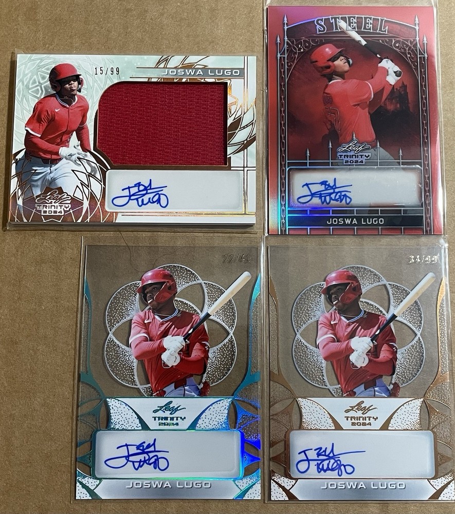 2024 Leaf Trinity Joswa Lugo Patch Auto /99 Steel Red Auto /5 Clear Auto /49 /99