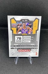Aari McDonald /10 2024 Prizm Monopoly Aari McDonald Gold Shimmer Refractor /10