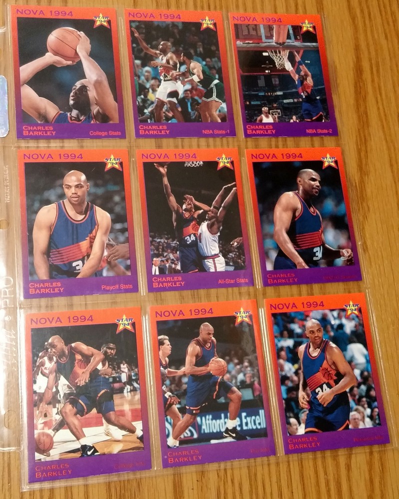 1994-95 Star Nova Set 9 Charles Barkley 500 Made From Factory In Page COA Suns