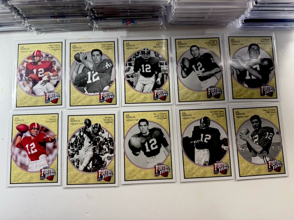 Joe Namath 2013 UD College Football Heroes: 10 Cards COMPLETE SET💎🔥 Mint!!!!