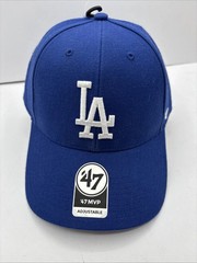 &lsquo;NWT &rsquo;47 Los Angeles LA Dodgers MVP Blue/White Logo Adjustable Strap Hat Cap NEW