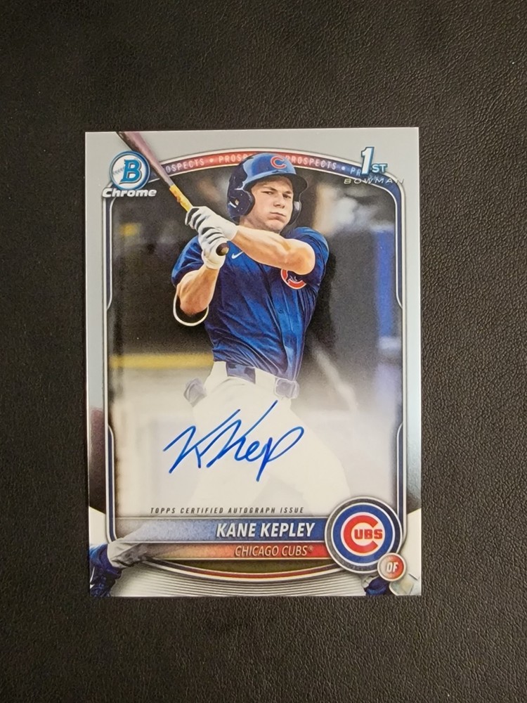 2025 BOWMAN DRAFT CHROME CPA-KK KANE KEPLEY PROSPECT BASE AUTO CHICAGO CUBS