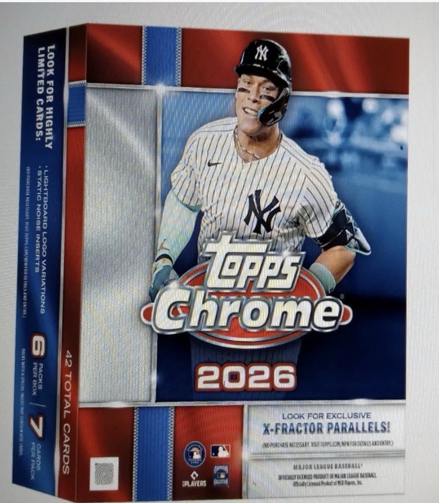 2026 TOPPS CHROME FACTORY SEALED MEGA BOX
