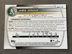 2025 Bowman 1st Chrome Jamie Arnold Refractor #BDC-30 Athletics