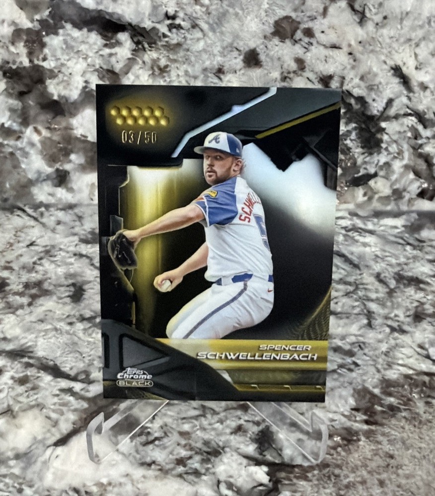 Topps Chrome Black 2026 Spencer Schwellenbach Atlanta Braves RC #128 Gold 03/50