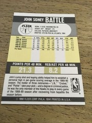John Battle Hawks 1990-91 Fleer #1