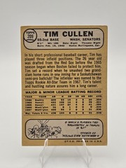 1968 Topps #209 Tim Cullen Washington Senators