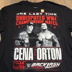 WWE Authentic Backlash 2025 John Cena vs Randy Orton One Last Time Shirt – LARGE