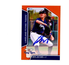 Ben Jacobs 2026 Lakeland Flying Tigers autograph signed baseball card c