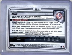 2020 Bowman Draft – Chrome Austin Wells #BD-56 Refractor (RC)