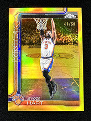 2025-26 Topps Chrome Update – Josh Hart #160 True Gold Refractor /50 NY Knicks
