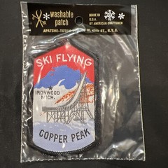 😎 Vintage Skiing Michigan Ski Flying Copper Peak Ironwood, MI Promo Patch 😎