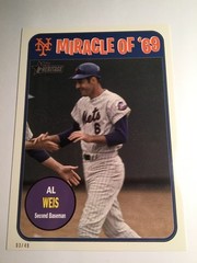 2018 Topps Heritage High Number Miracle of 69 5×7 Al Weis Mets /49