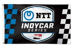 NTT INDYCAR Series Collector 3&prime; x 5&prime; Banner Checkered Racing Flag IRL Indy 500