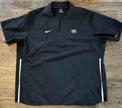 Nike Georgia Bulldogs Black Short Sleeve Quarter-Zip Pullover Shirt 3XL
