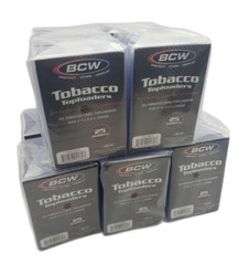 (250 Count) BCW Tobacco Toploaders – Sized For Mini Trading Cards (10 Packs)