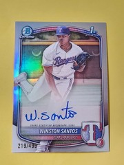 Winston Santos 2025 Bowman Chrome 1st Refractor Auto /499 #CPA-WS Rangers