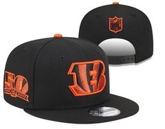 Cincinnati Bengals 50th Anniversary Snapback Hat Black Cap Adjustable New
