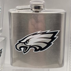 Pro Specialties Group Philadelphia Eagles Flask And Shot Glass Set