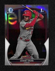 2023 Bowman Draft – Chase Davis Chrome Refractor 1st Bowman #BDC-48 Cardinals