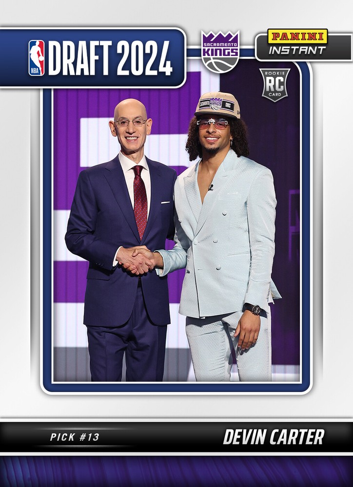 2024-25 Panini Instant Devin Carter ROOKIE CARD DRAFT NIGHT SP Kings #DN-12 RC