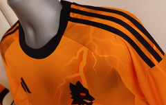Adidas AS Roma 2025/26 Men&rsquo;s Away Jersey XL Orange Black NEW