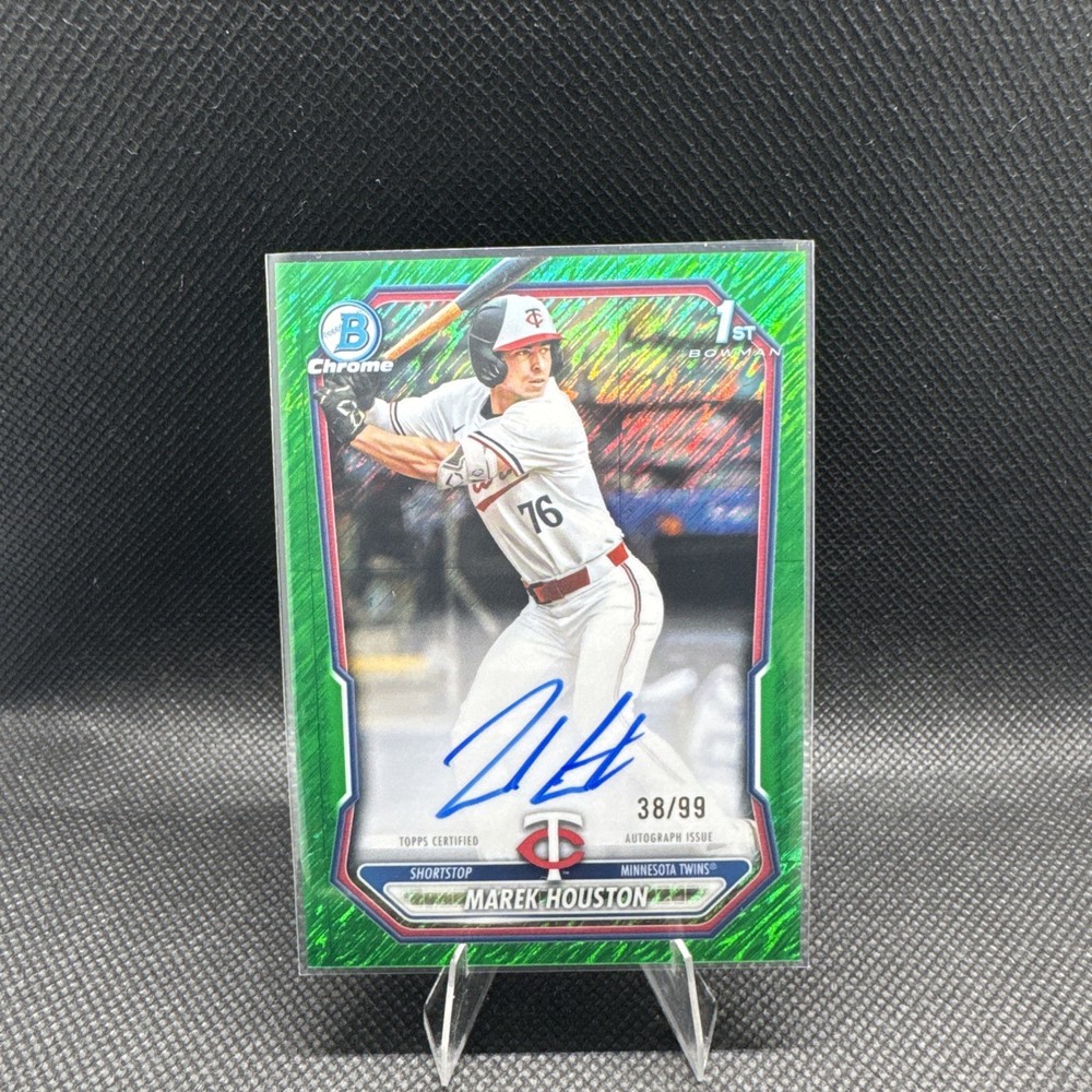 2026 Bowman Chrome Marek Houston Auto /99 Green Shimmer