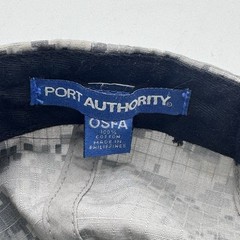 PORT AUTHORITY Gray Digital Camo Hat, UMASS Athletics, Strapback, Adjustable