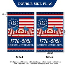 250th Anniversary America Garden Flag, 250 12×18 inches, Blue, 12 » x 18 »