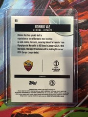 Robinio Vaz 2025 Topps UEFA Finest Checkerboard Refractor RC #95 AS Roma