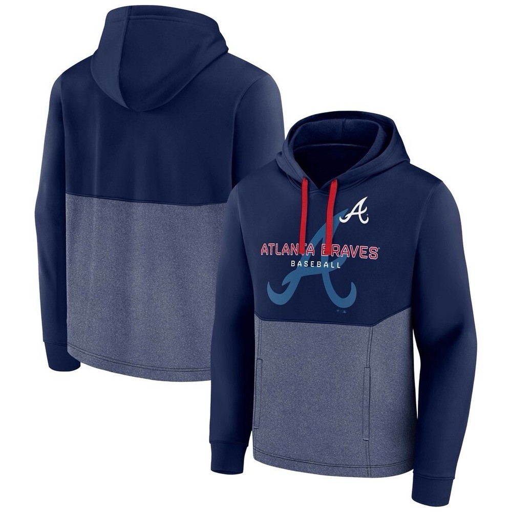 Atlanta Braves Fanatics Call the Shots Pullover Navy Men Hoodie Sz XL New