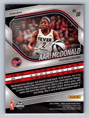 2025 Panini Prizm WNBA #10 Aari McDonald Blue Pulsar Prizms SN #/199