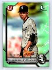 2022 Bowman #BP-100 Norge Vera 1st Bowman Neon Green /399 White Sox RC 1st