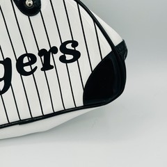 Hanshin Tigers Purse One Size White Black Pinstripe Japan NPB Baseball Bag