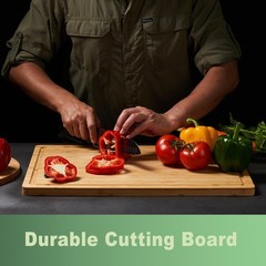 Allsum 24×18&Prime; Extra Large Bamboo Cutting Boards for 24&Prime;L x 18&Prime;W, Natural