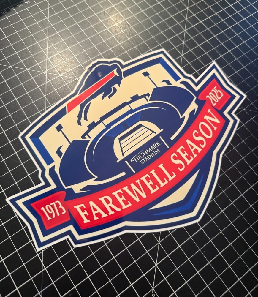 3 SIZES Buffalo Bills Highmark Stadium FAREWELL SEASON 1973-2025 DECAL