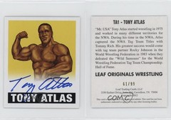 2012 Leaf Originals Wrestling Yellow 61/99 Tony Atlas #TA1 Auto 0v24