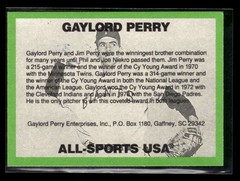All-Sport USA Card Gaylord Perry Indians Signed/Auto ES9742