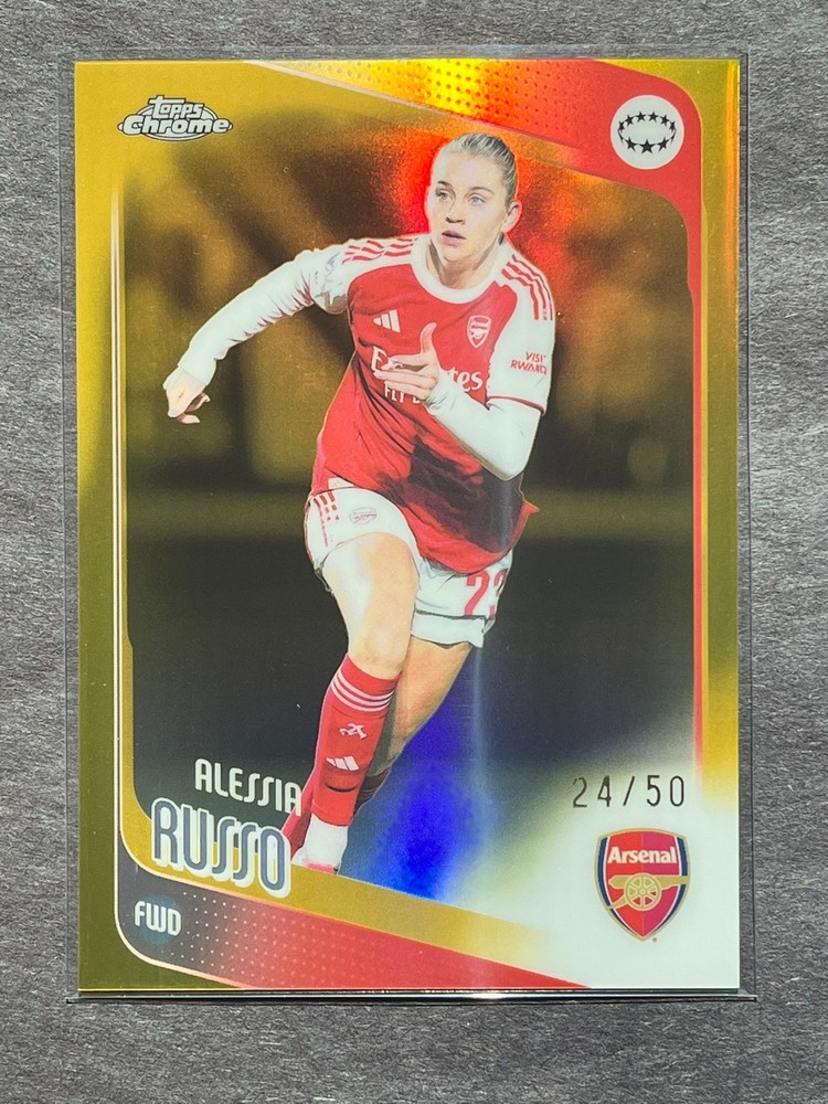 2025-26 Topps Chrome Alessia Russo Gold Refractor /50 UEFA Women UWCL