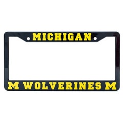 Michigan Wolverines License Plate Frame Cover – Black – EliteAuto3K