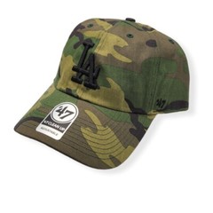&rsquo;47 Los Angeles Dodgers Clean Up Unwashed Camo Adjustable Strap Hat Dad Cap