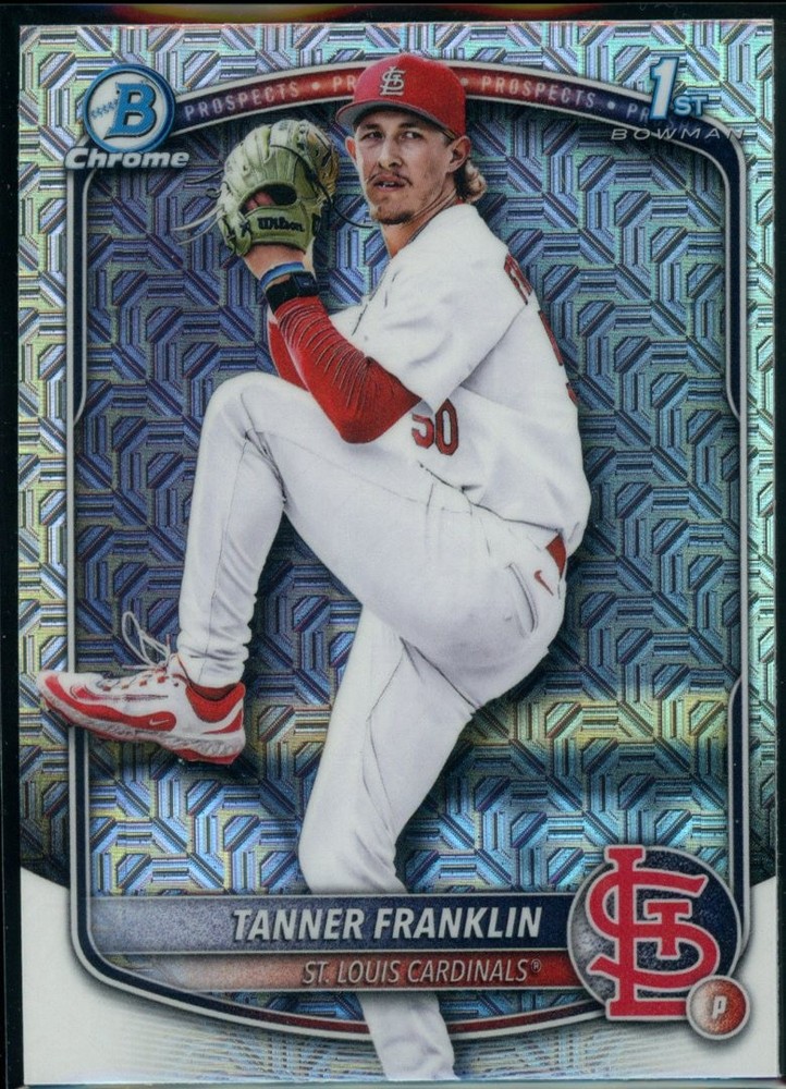 2025 Bowman Draft #BDC-90 Tanner Franklin Chrome Mojo Refractor