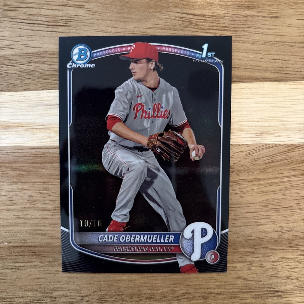 2025 Bowman Draft Cade Obermueller Black Chrome /10 BDC-80