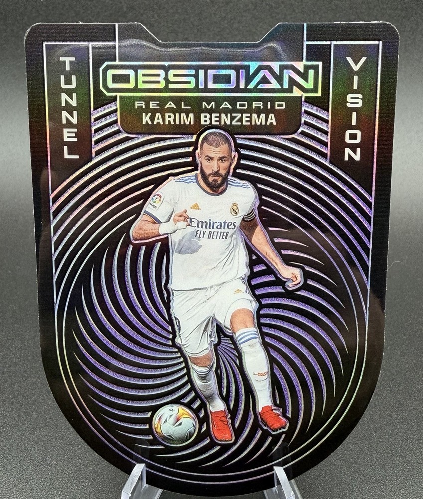 Karim Benzema 2021-22 Obsidian Tunnel Vision Die-Cut /60 Rare