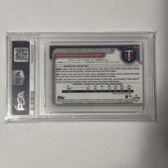 2024 1st Bowman Chrome Walker Jenkins Purple Raywave Refractor /250 Twins PSA 9