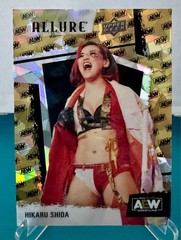 2022 Upper Deck Allure AEW Logo Parallel Card #33 HIKARU SHIDA #&rsquo;d 001/299